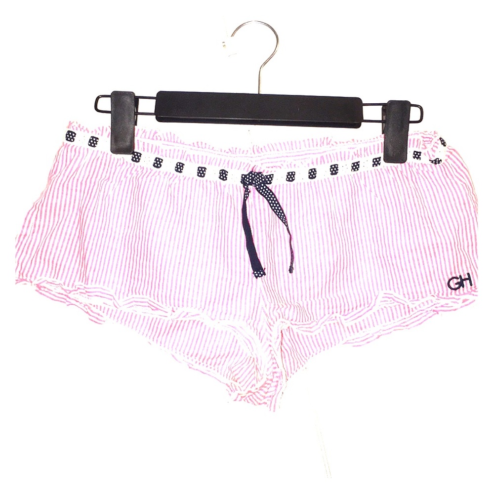 Gilly Hicks pink seersucker pajama shorts